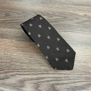 Lanvin Brown w/ White Logo Skinny Tie